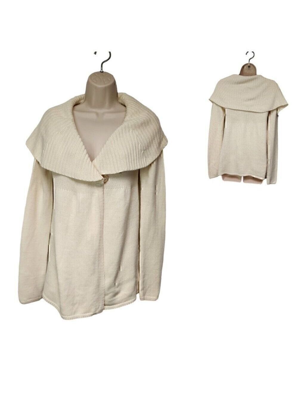 The Limited Beige Tan Shawl Neck Wool Cardigan Sweater Size Small SM